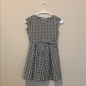 Black and white girls patterned dress